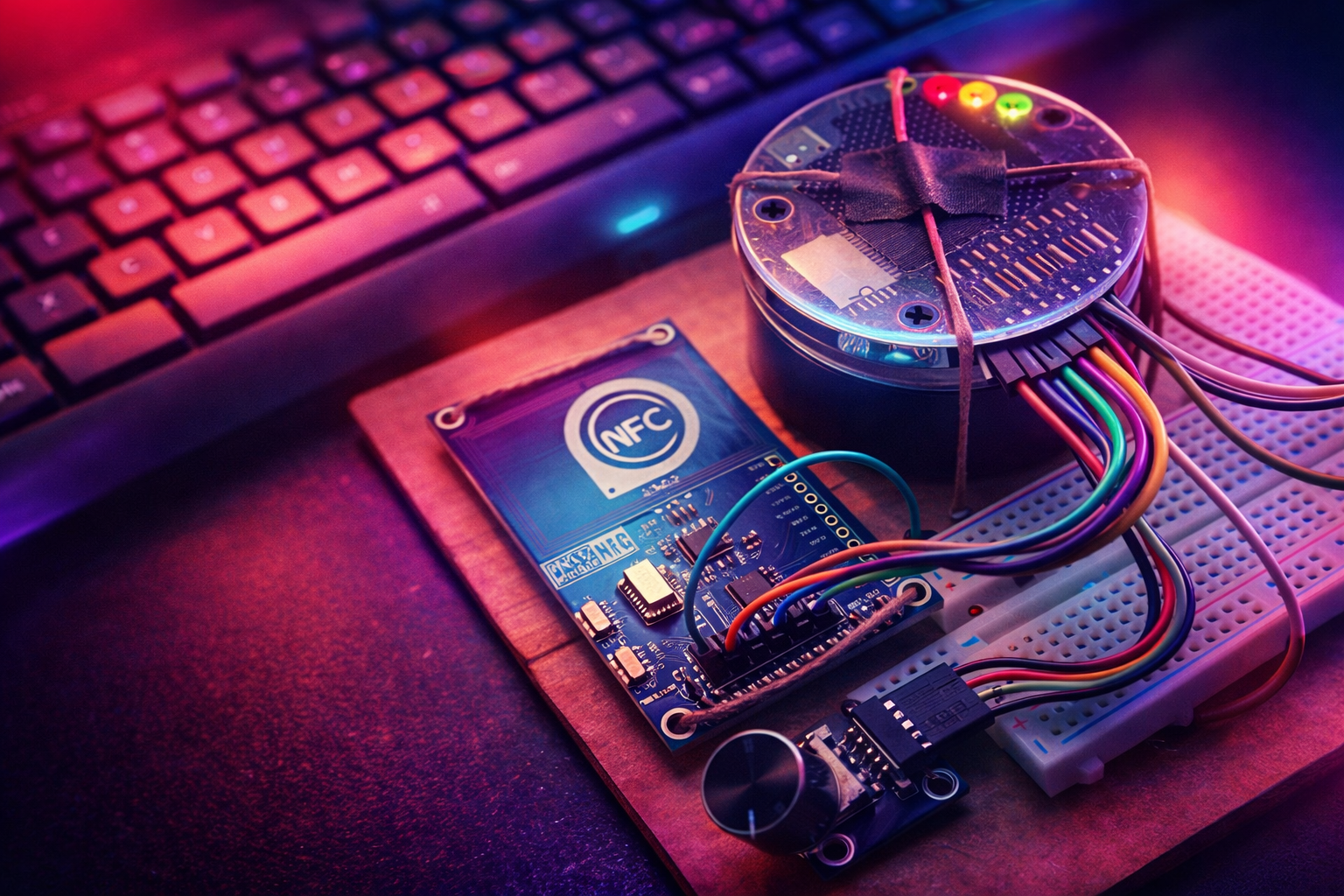 Retro tech hardware concept