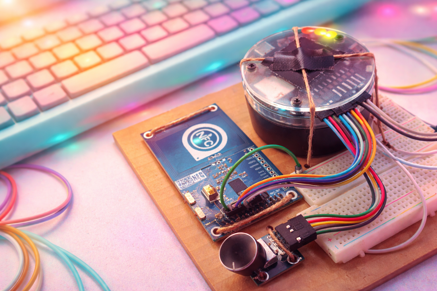 Retro tech hardware concept